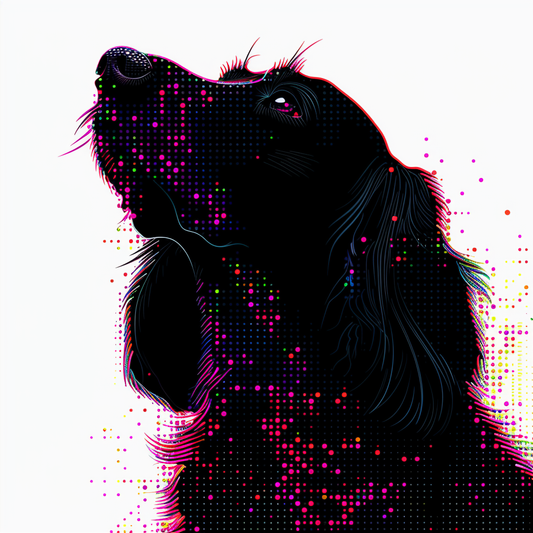 Cocker Spaniel Dog cyber punk Expressive surreal Vinyl Decal Sticker for Car, Laptop, Tumbler and more # F020311-4" x 4"