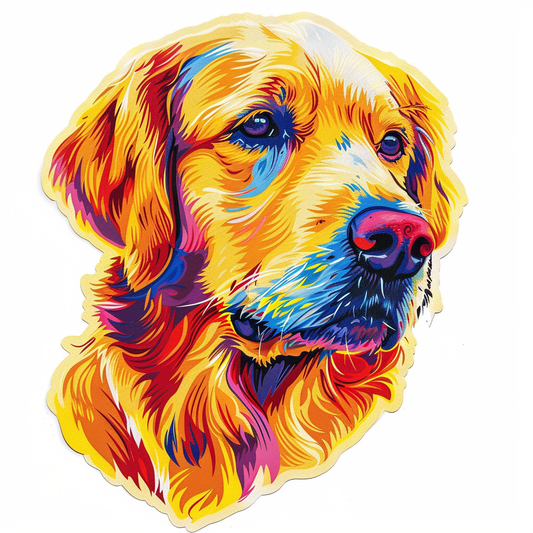 Golden Retriever Dog Vinyl Decal Sticker for Car, Laptop, Tumbler and more # F010552