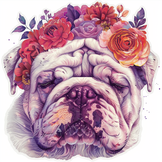 Bulldog Dog majestic Expressive surreal Vinyl Decal Sticker for Car, Laptop, Tumbler and more # F017577