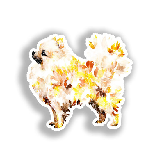 Pomeranian Dog Vinyl Decal Sticker for Car, Laptop, Tumbler and more # A017309-4" x 4"