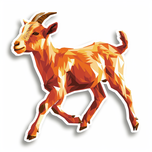 Goat majestic Expressive surreal Vinyl Decal Sticker for Car, Laptop, Tumbler and more # F020496-4" x 4"