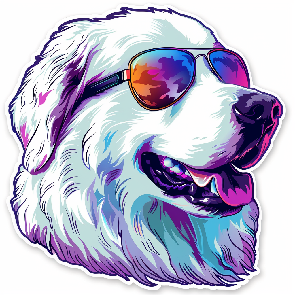 Sticker of Great Pyrenees dog  Vinyl Decal Sticker for Car, Laptop, Tumbler and more # F023630