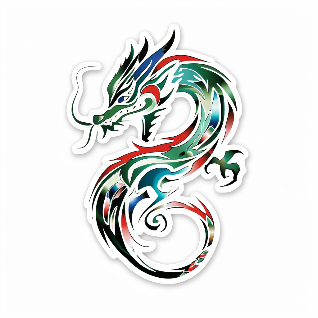Sticker of a Dragon majestic Expressive surreal Vinyl Decal Sticker for Car, Laptop, Tumbler and more # F019125