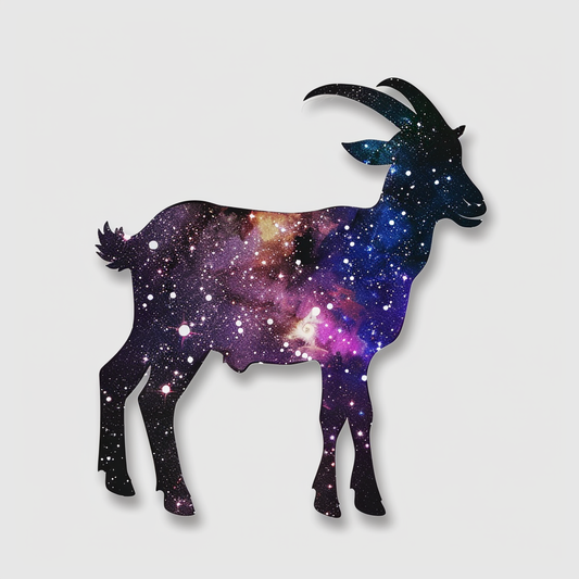 Goat majestic Expressive surreal Vinyl Decal Sticker for Car, Laptop, Tumbler and more # F020660-4" x 4"