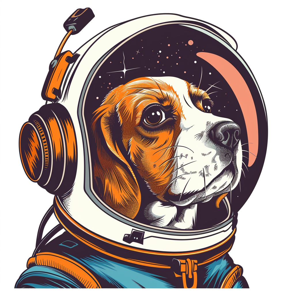 Beagle dog astronaut Vinyl Decal Sticker for Car, Laptop, Tumbler and more # F011919