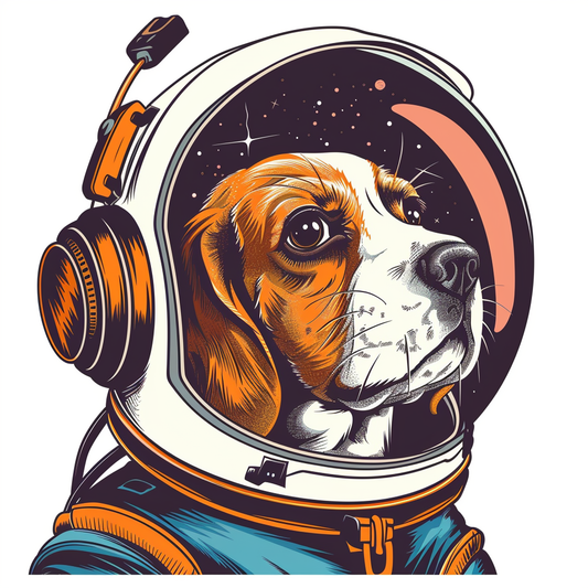 Beagle dog astronaut Vinyl Decal Sticker for Car, Laptop, Tumbler and more # F011919
