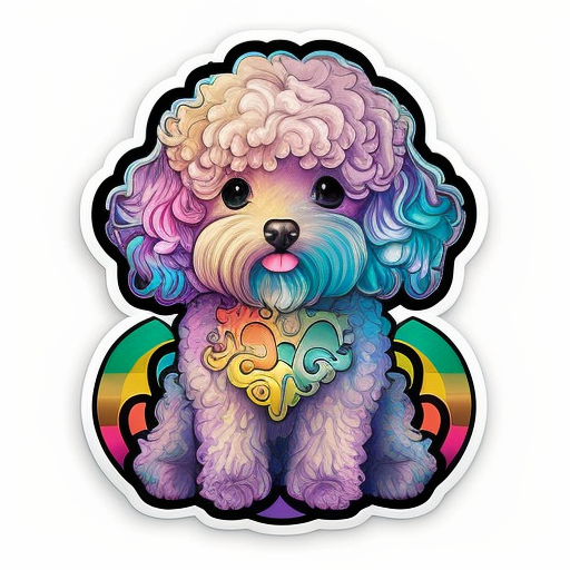 Heartcore dog Poodle Vinyl Decal Sticker for Car, Laptop, Tumbler and more # F012230