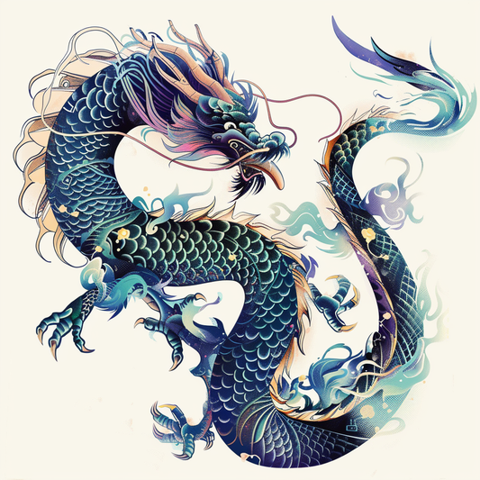 Dragon majestic Expressive surreal Vinyl Decal Sticker for Car, Laptop, Tumbler and more # F018944