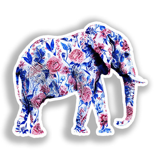 Elephant Vinyl Decal Sticker for Car, Laptop, Tumbler and more # A018536-4" x 4"