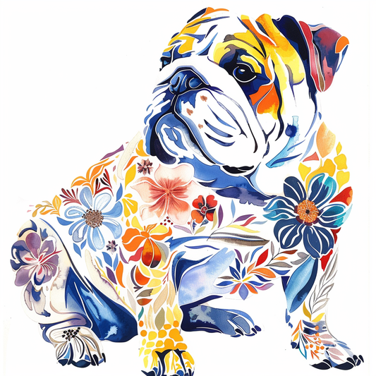 Bulldog Dog majestic Expressive surreal Vinyl Decal Sticker for Car, Laptop, Tumbler and more # F017596