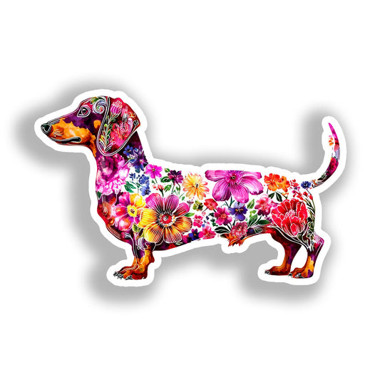 Dachshund Dog Vinyl Decal Sticker for Car, Laptop, Tumbler and more # A019756-4" x 4"