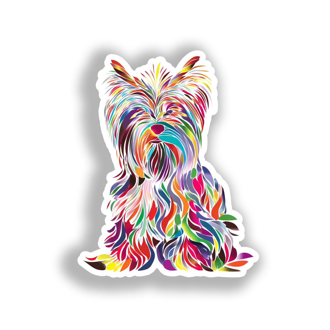 Yorkshire Terrier Dog Vinyl Decal Sticker for Car, Laptop, Tumbler and more # A017156-4" x 4"