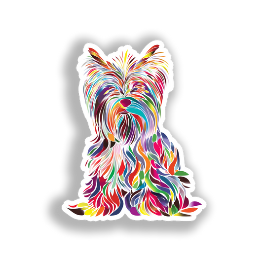 Yorkshire Terrier Dog Vinyl Decal Sticker for Car, Laptop, Tumbler and more # A017156-4" x 4"