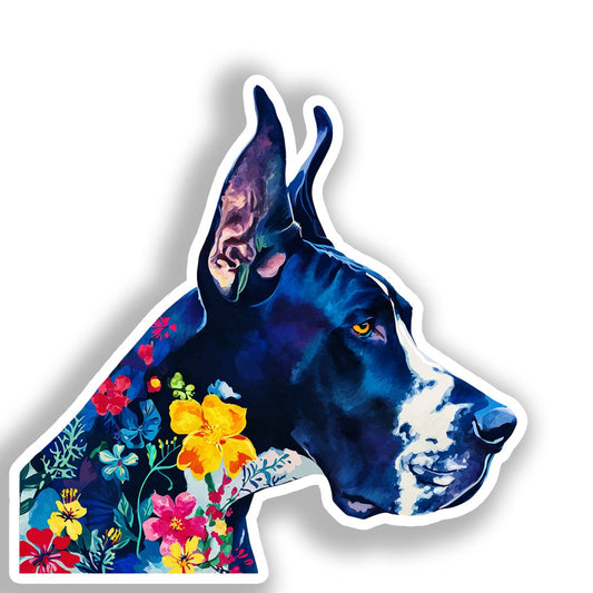 Great Dane Dog Vinyl Decal Sticker for Car, Laptop, Tumbler and more # A019556-4" x 4"