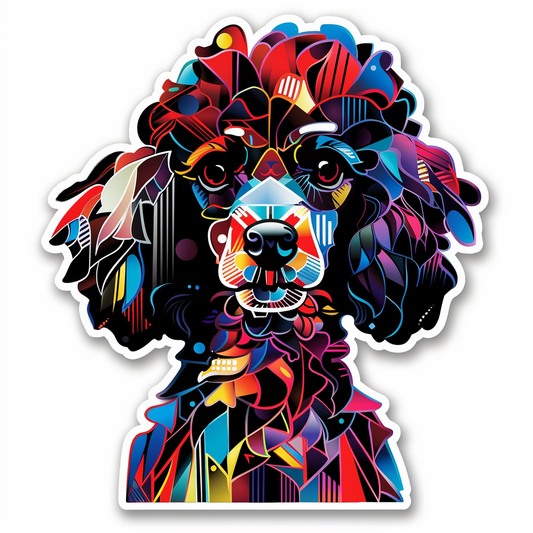 Poodle Dog cyber punk Vinyl Decal Sticker for Car, Laptop, Tumbler and more # F012585