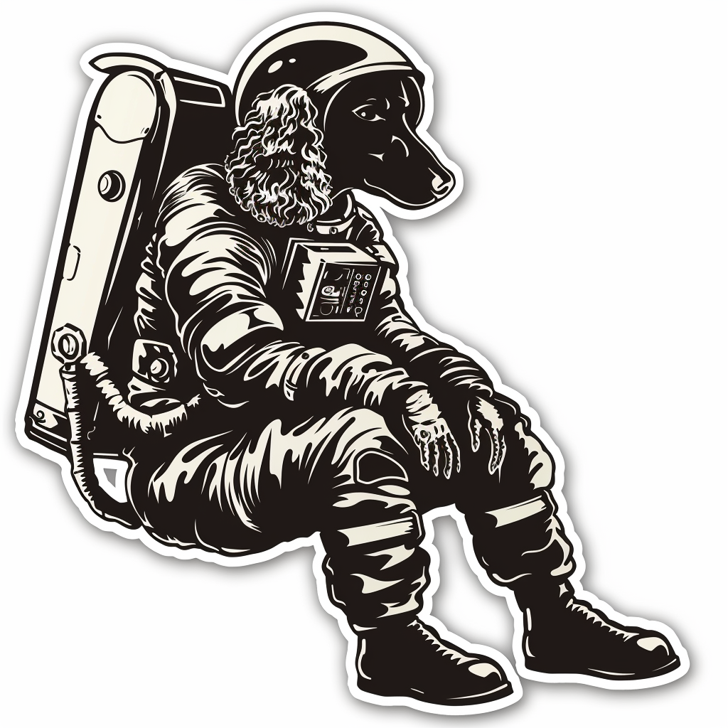 Poodle Dog astronaut Vinyl Decal Sticker for Car, Laptop, Tumbler and more # F012564