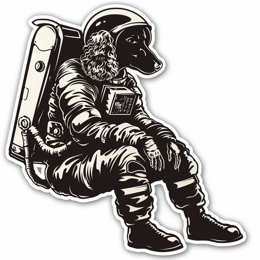 Poodle Dog astronaut Vinyl Decal Sticker for Car, Laptop, Tumbler and more # F012564