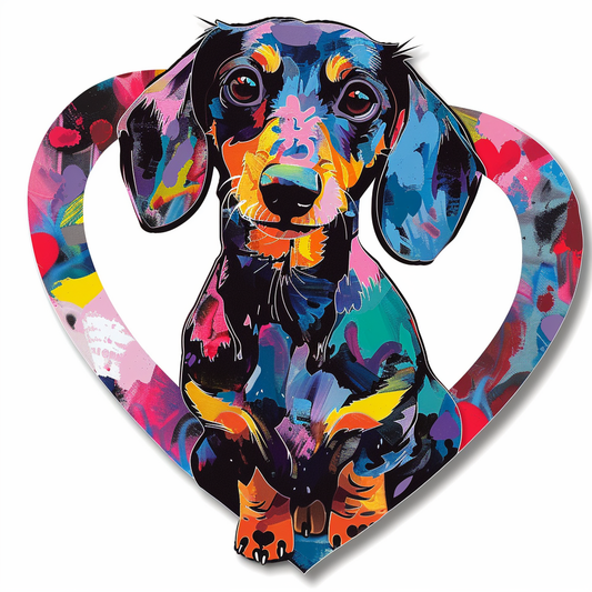 Dachshund Dog Heartcore Vinyl Decal Sticker for Car, Laptop, Tumbler and more # F012829