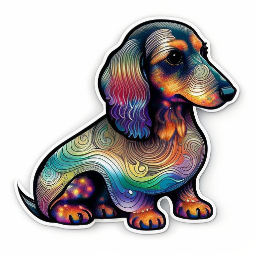 Heartcore Dachshund Dog Vinyl Decal Sticker for Car, Laptop, Tumbler and more # F012738