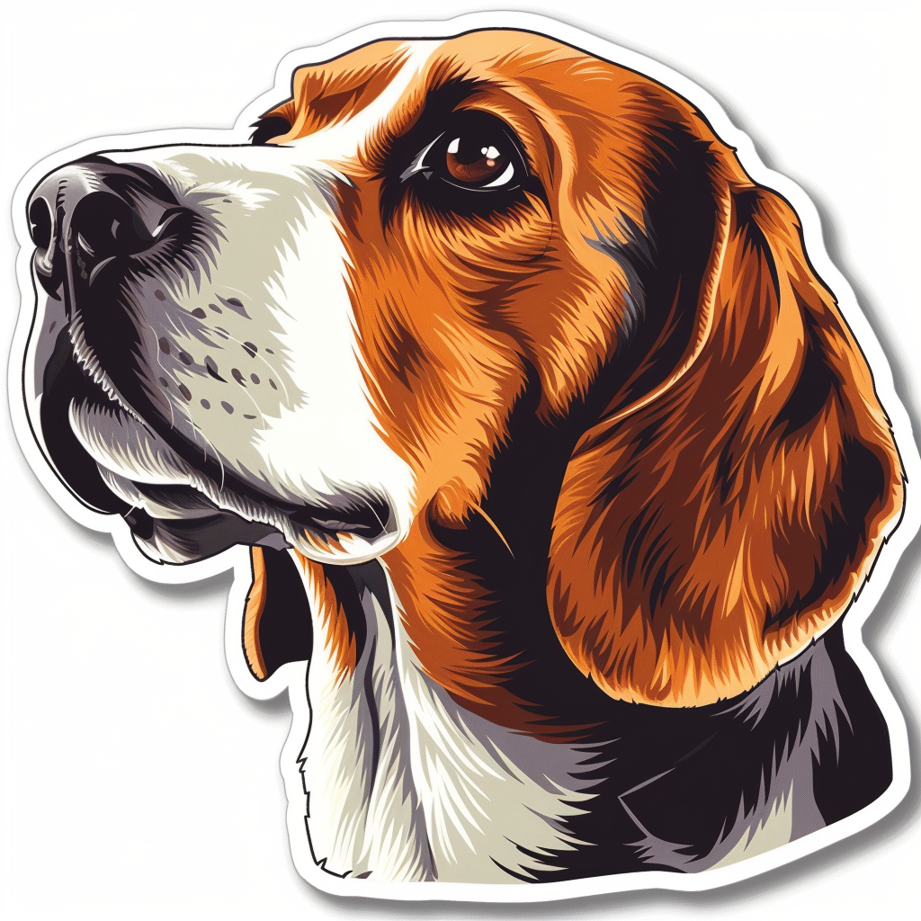 Beagle Dog Vinyl Decal Sticker for Car, Laptop, Tumbler and more # F07215