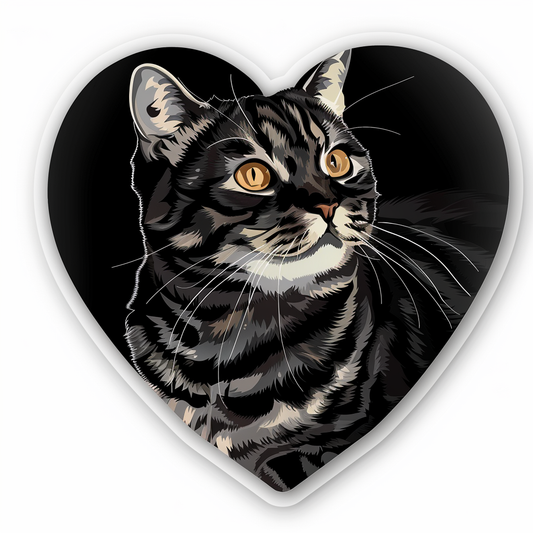 American Shorthair Cat majestic Expressive surreal Vinyl Decal Sticker for Car, Laptop, Tumbler and more # F018840