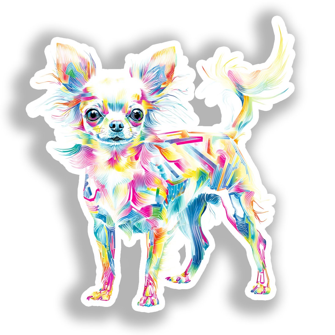Chihuahua Dog Vinyl Decal Sticker for Car, Laptop, Tumbler and more # A017921-4" x 4"