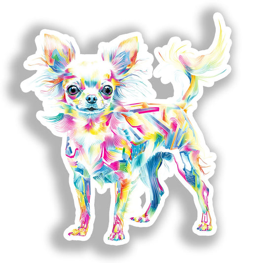 Chihuahua Dog Vinyl Decal Sticker for Car, Laptop, Tumbler and more # A017921-4" x 4"