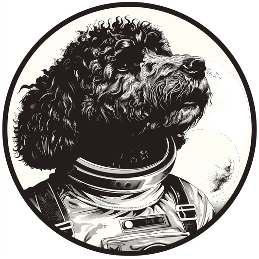 Poodle Dog astronaut Vinyl Decal Sticker for Car, Laptop, Tumbler and more # F012468