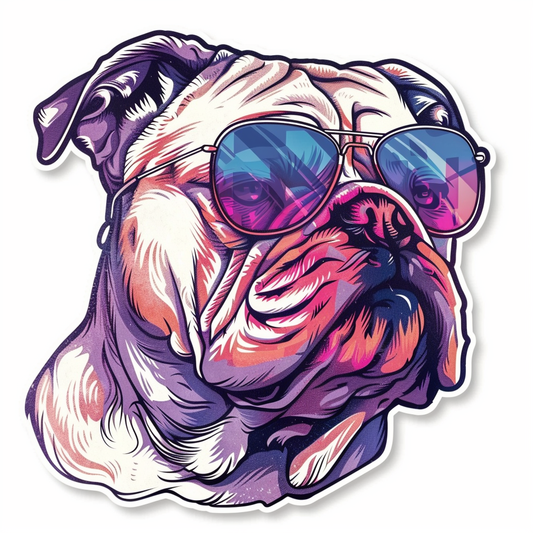 Bulldog Dog majestic Expressive surreal Vinyl Decal Sticker for Car, Laptop, Tumbler and more # F017392