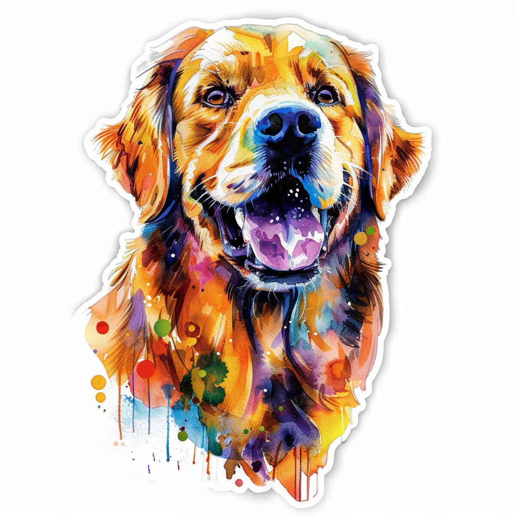 Golden Retriever Dog Vinyl Decal Sticker for Car, Laptop, Tumbler and more # F010573