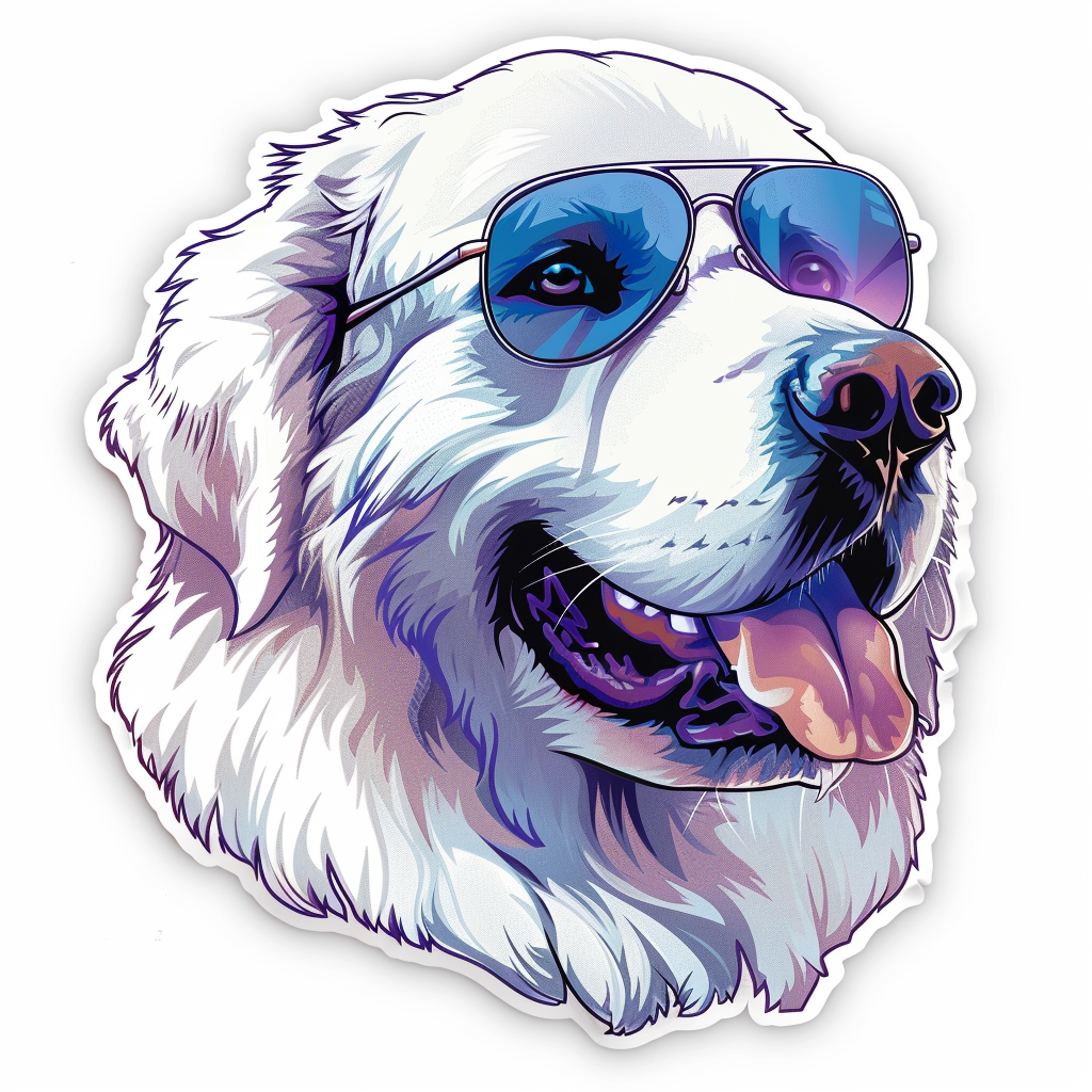Sticker of Great Pyrenees dog  Vinyl Decal Sticker for Car, Laptop, Tumbler and more # F023627