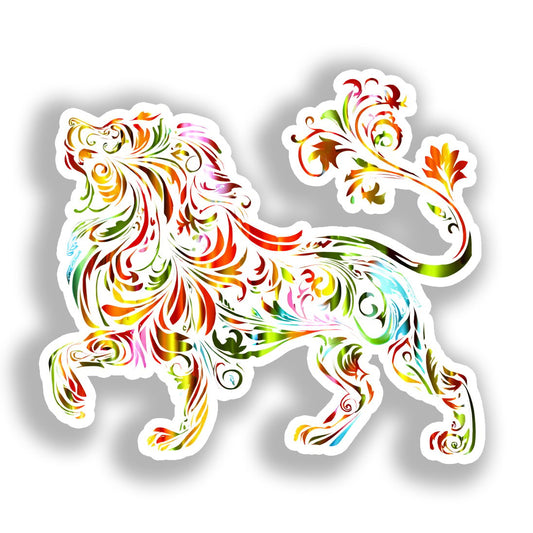 Lion Vinyl Decal Sticker for Car, Laptop, Tumbler and more # A019111-4" x 4"