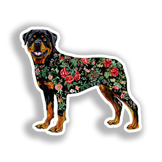 Rottweiler Dog Vinyl Decal Sticker for Car, Laptop, Tumbler and more # A019224-4" x 4"
