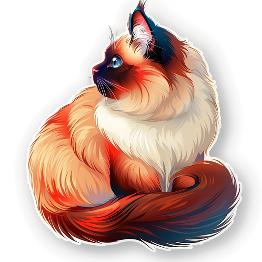 Ragdoll Cat Vinyl Decal Sticker for Car, Laptop, Tumbler and more # F07986