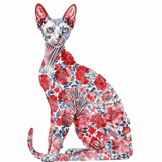 Adorable Cornish Rex Cat Expressive surreal Vinyl Decal Sticker for Car, Laptop, Tumbler and more # F021488-4" x 4"