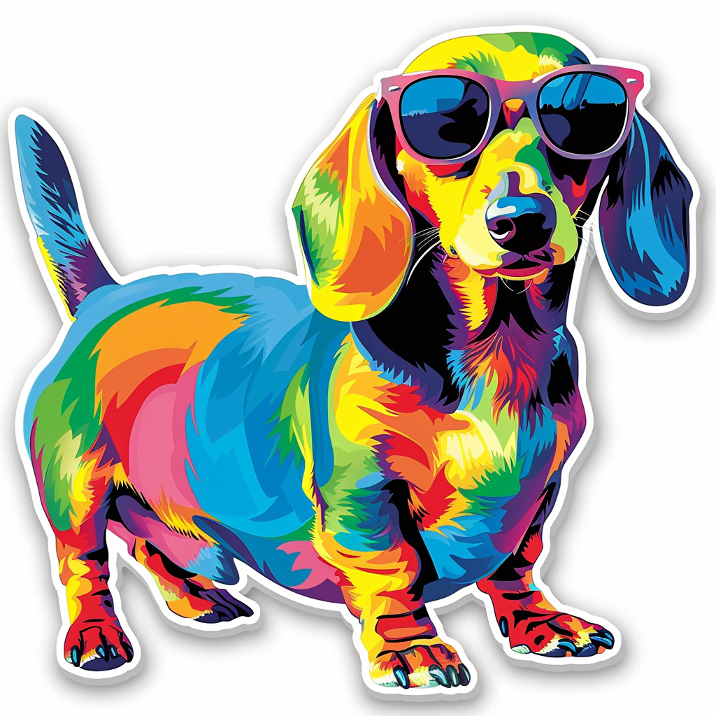 Dachshund Dog Vinyl Decal Sticker for Car, Laptop, Tumbler and more # F013045