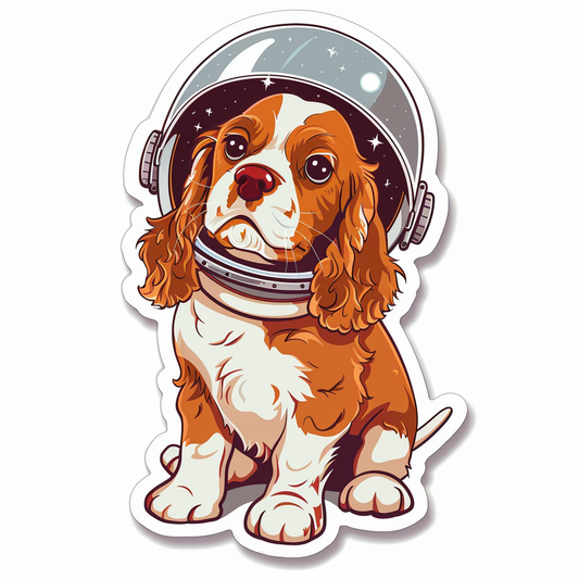 Cute and Adorable Cocker Spaniel Dog Expressive surreal Vinyl Decal Sticker for Car, Laptop, Tumbler and more # F019998-4" x 4"