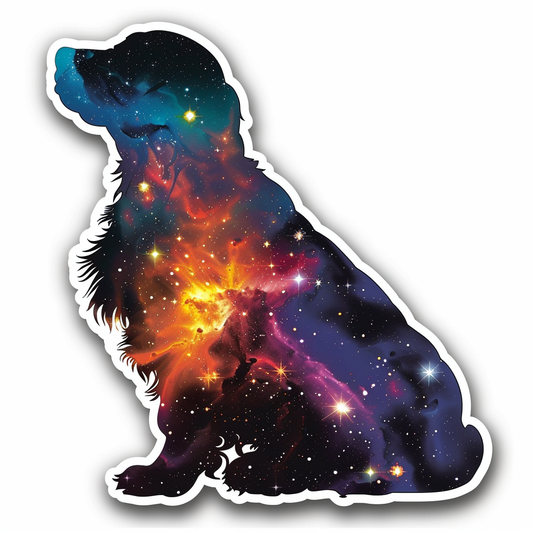 Cocker Spaniel Dog majestic Expressive surreal Vinyl Decal Sticker for Car, Laptop, Tumbler and more # F020357-4" x 4"