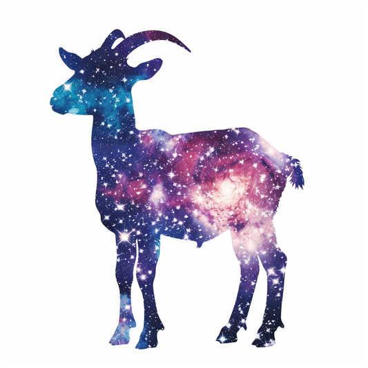 Goat majestic Expressive surreal Vinyl Decal Sticker for Car, Laptop, Tumbler and more # F020654-4" x 4"