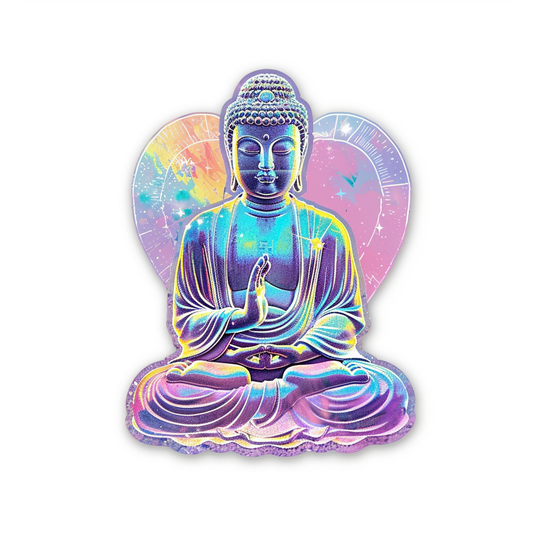 Sticker of a Buddha majestic Expressive surreal Vinyl Decal Sticker for Car, Laptop, Tumbler and more # F017242