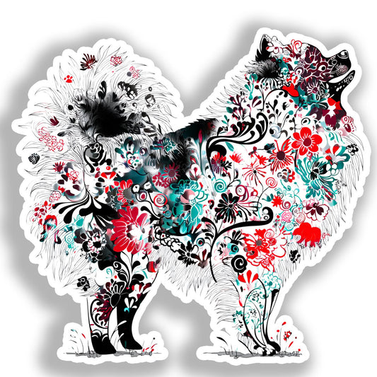 Pomeranian Dog Vinyl Decal Sticker for Car, Laptop, Tumbler and more # A017249-4" x 4"