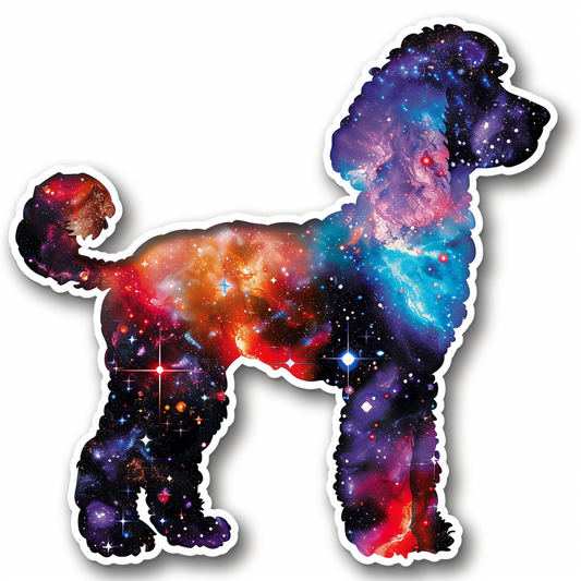 Poodle Dog galaxy Vinyl Decal Sticker for Car, Laptop, Tumbler and more # F012394