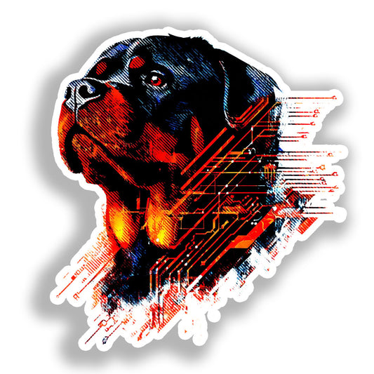 Rottweiler Dog Vinyl Decal Sticker for Car, Laptop, Tumbler and more # A018345-4" x 4"