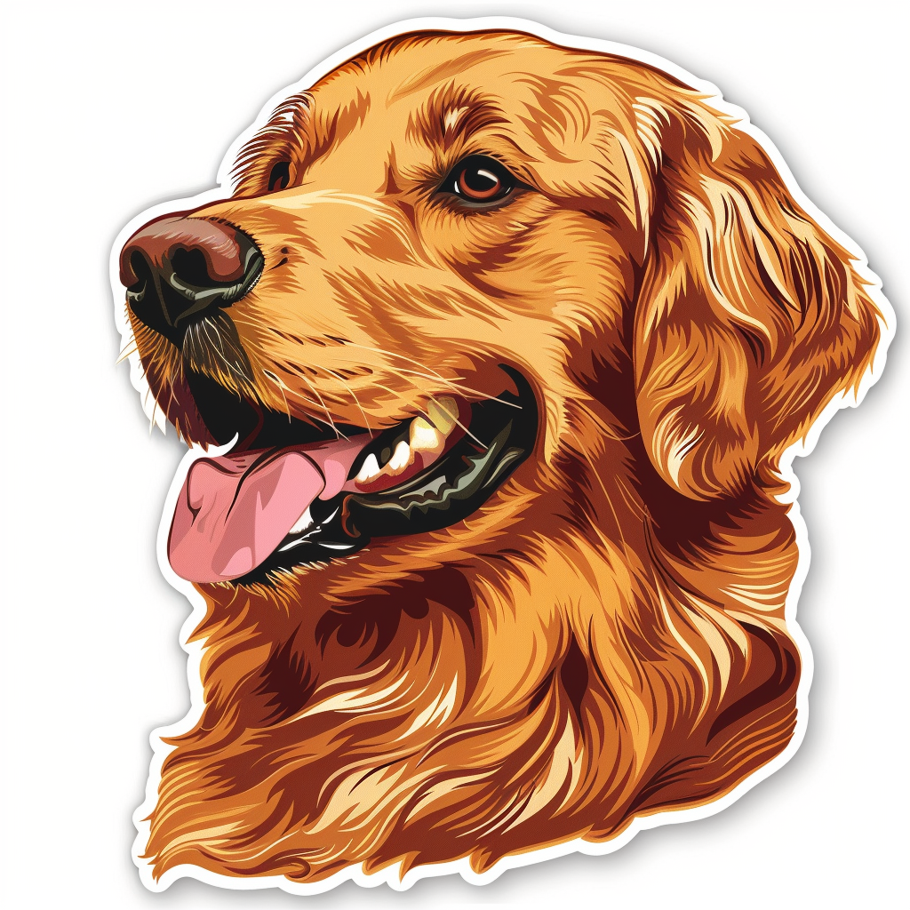 Golden Retriever Dog Vinyl Decal Sticker for Car, Laptop, Tumbler and more # F010479