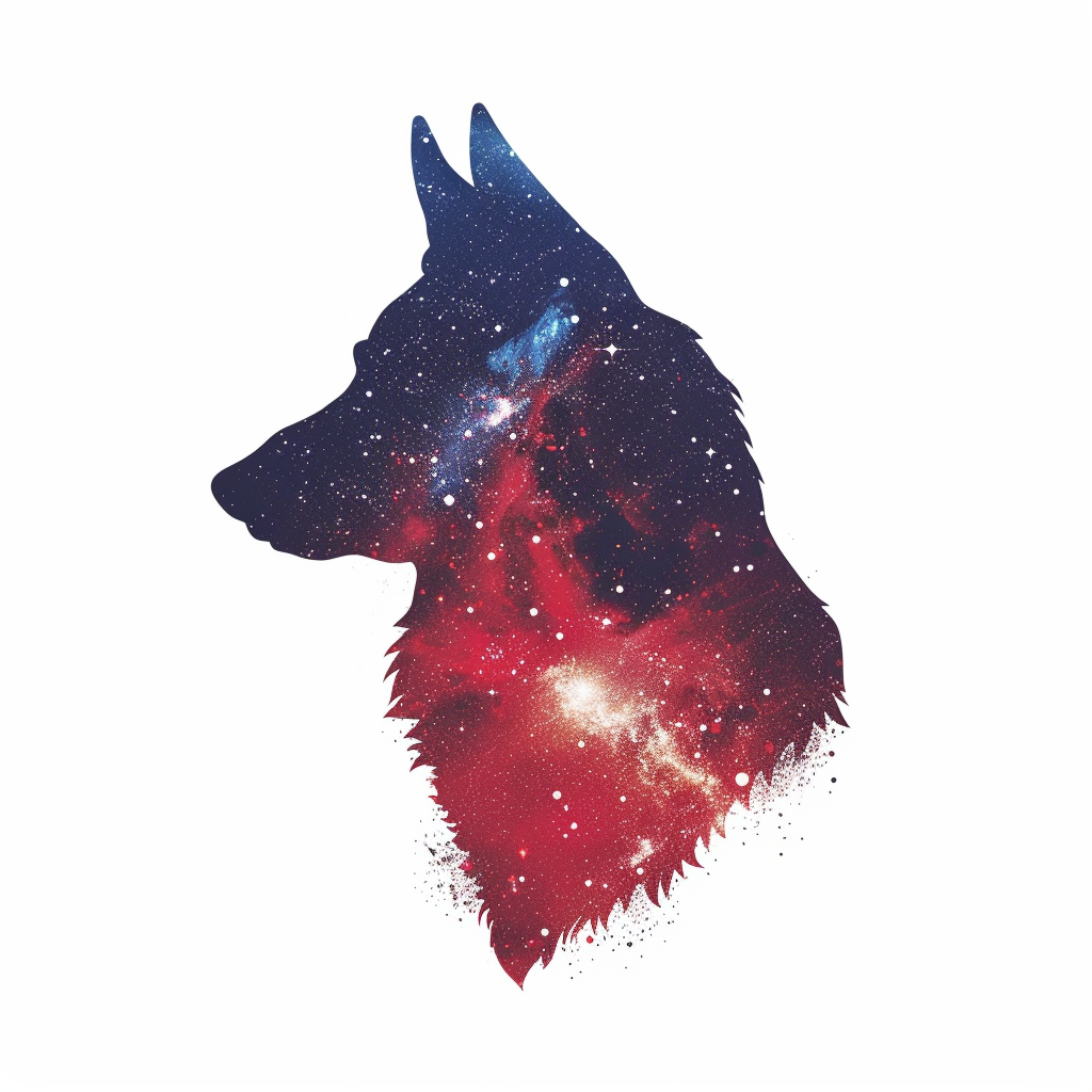 German Shepherd Dog galaxy Vinyl Decal Sticker for Car, Laptop, Tumbler and more # F011341