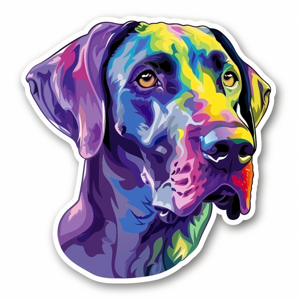 Great Dane Dog Expressive surreal Vinyl Decal Sticker for Car, Laptop, Tumbler and more # F022873