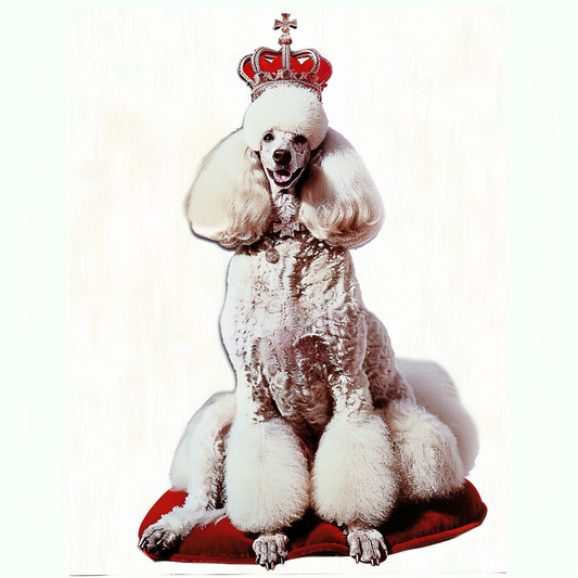 Poodle Dog crowned Vinyl Decal Sticker for Car, Laptop, Tumbler and more # F012324