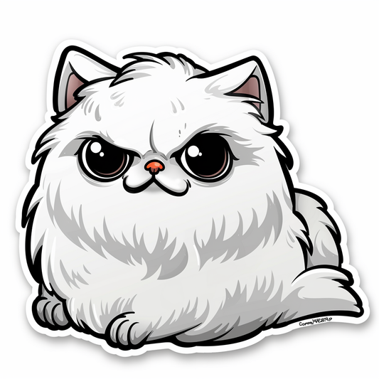 Sticker of a Persian Cat majestic Expressive surreal Vinyl Decal Sticker for Car, Laptop, Tumbler and more # F016370