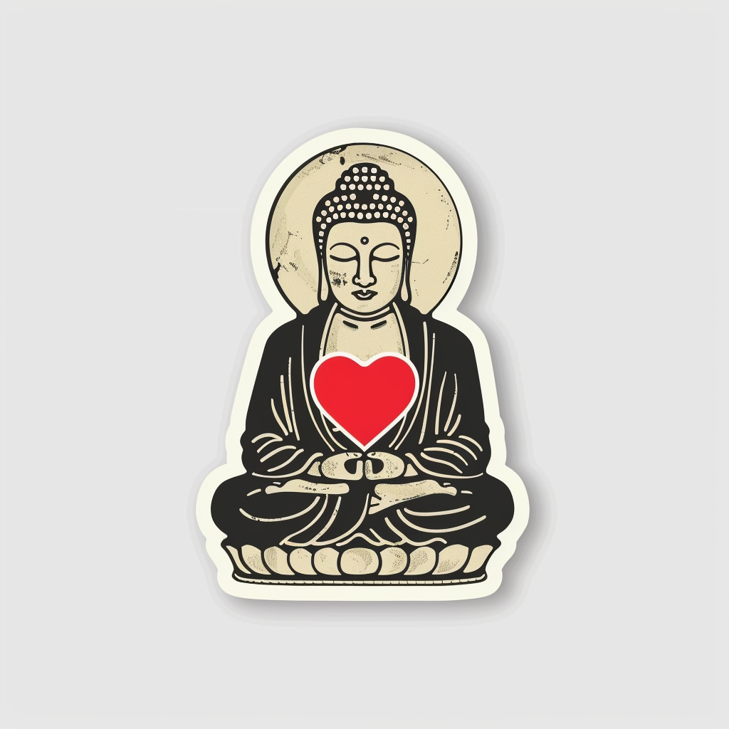 Buddha majestic Expressive surreal Vinyl Decal Sticker for Car, Laptop, Tumbler and more # F017099