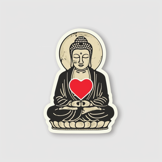 Buddha majestic Expressive surreal Vinyl Decal Sticker for Car, Laptop, Tumbler and more # F017099